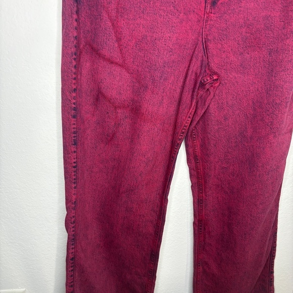 Social Tourist Ultra High Rise Baggy Jeans Red/Pink Size 30 Womens - Picture 3 of 11